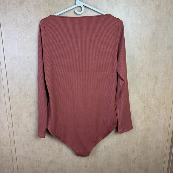 ASTR the label Marsala Square Neck Bodysuit Size 1X - Picture 7 of 7